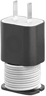 واقي شاحن من السيليكون دوار لكابل البيانات بحماية ضد الكسر بتصميم يجمع بين الواقي وجامع الأسلاك - لون أسود