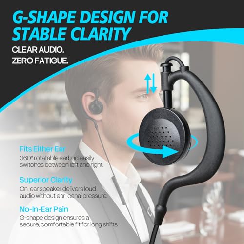 Auricular de radio bidireccional WODASEN con micro PTT para comunicación clara sin ruidos 4