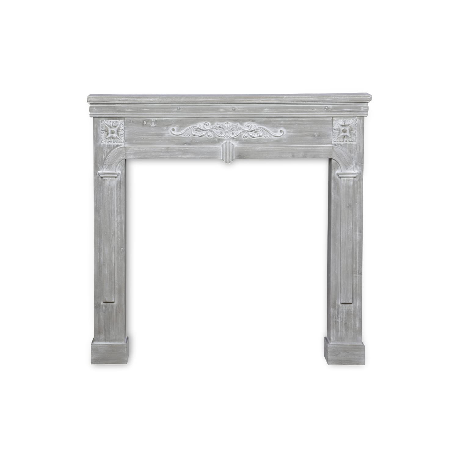 Alice's Home - Manteau de cheminée - Romance - décor Bois Gris cérusé