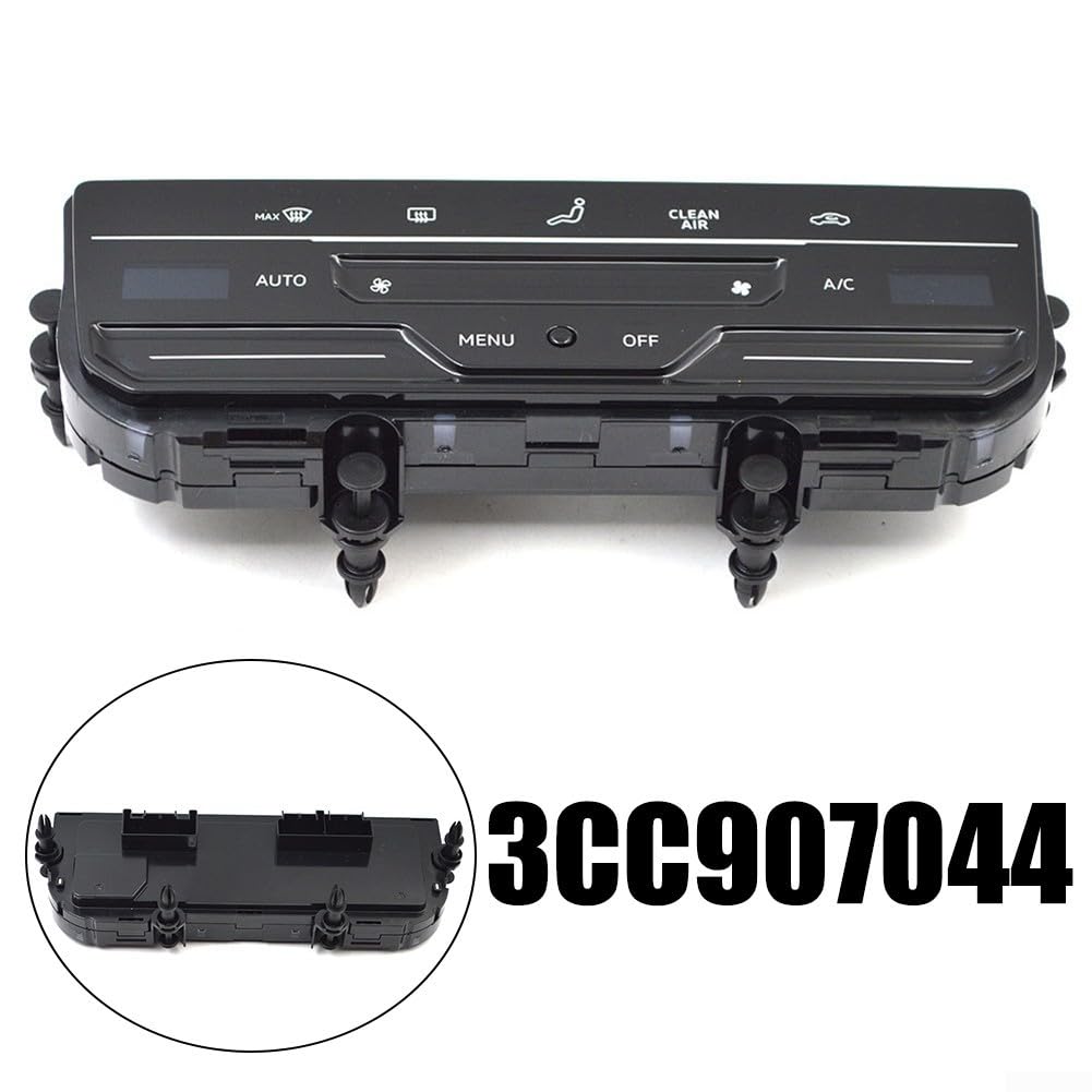 Panel de control de clima automático para Golf 7 7.5 para Passat B8 | Módulo de control de salpicadero HVAC con botones de calentador | Pieza de repuesto del interruptor de CA ABS negro 3CC907044 L