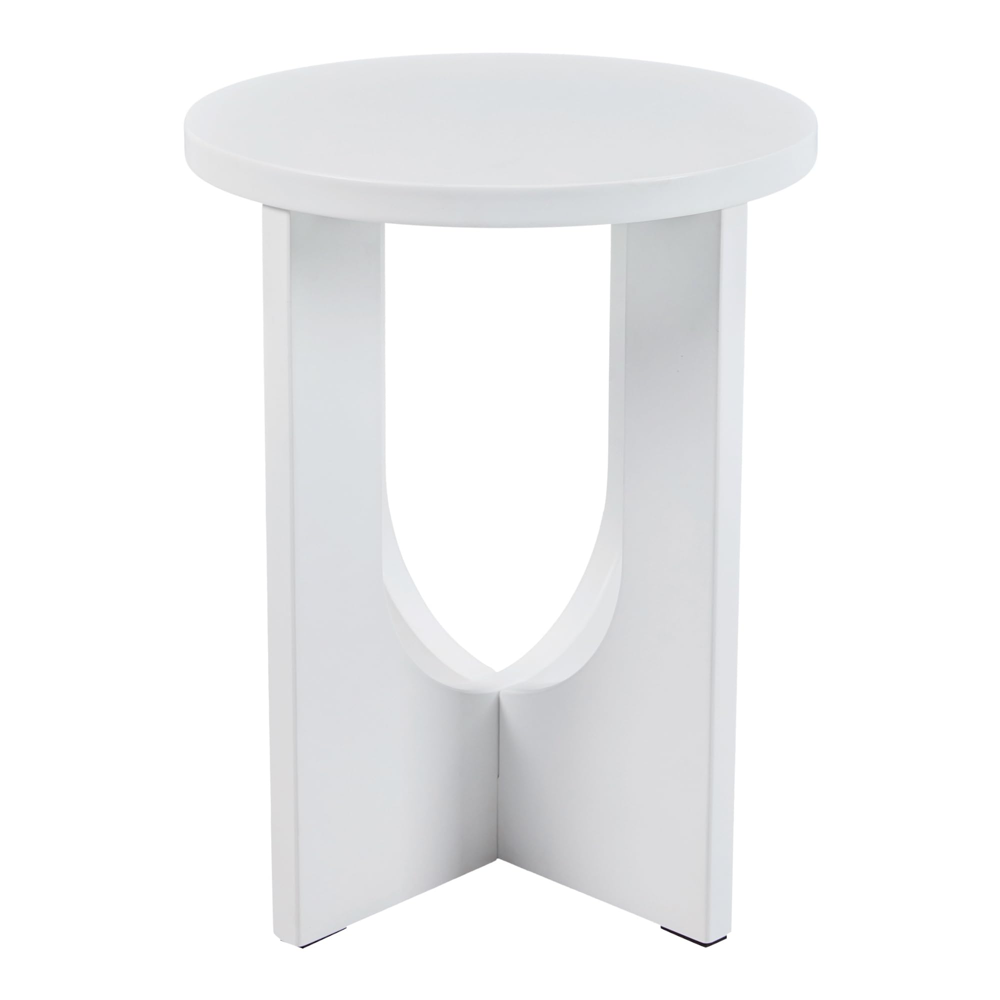 [en.casa] Table d'Appoint Polyvalente Petite Table Basse Design Exceptionnel Bout de Canapé Support de Plantes Chevet pour Salon Chambre Bureau Entrée MDF 50 x 40 cm Blanc