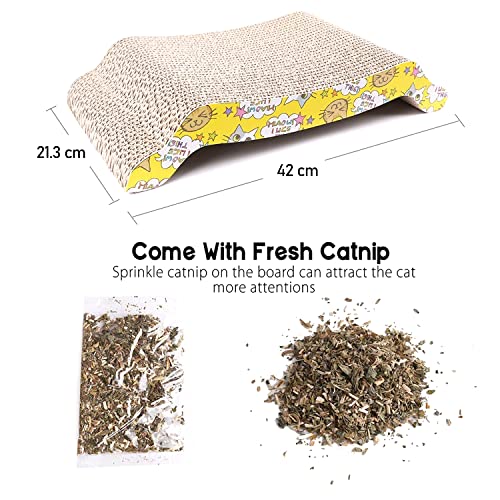 Emily-Pets-Cat-Scratcher-Cardboard-Scratching-Pad-Recyclable-Corrugated-Scratch-Toy-with-Flat-Shape-Cat-Scratch-Lounge-for-Furniture-Protection-Scratch-Board-for-Sweet-Cats