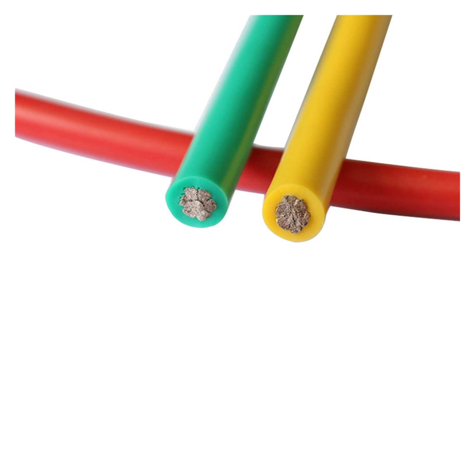 Cable de Silicona Suave Resistente al Calor 26/24/22/20/18/16/14/12/10/8/6/4/2AWG Cable de Silicona de Cobre estañado multihilo de un Solo núcleo Leisurely (Color : Red, Size : 6AWG 1Meter)