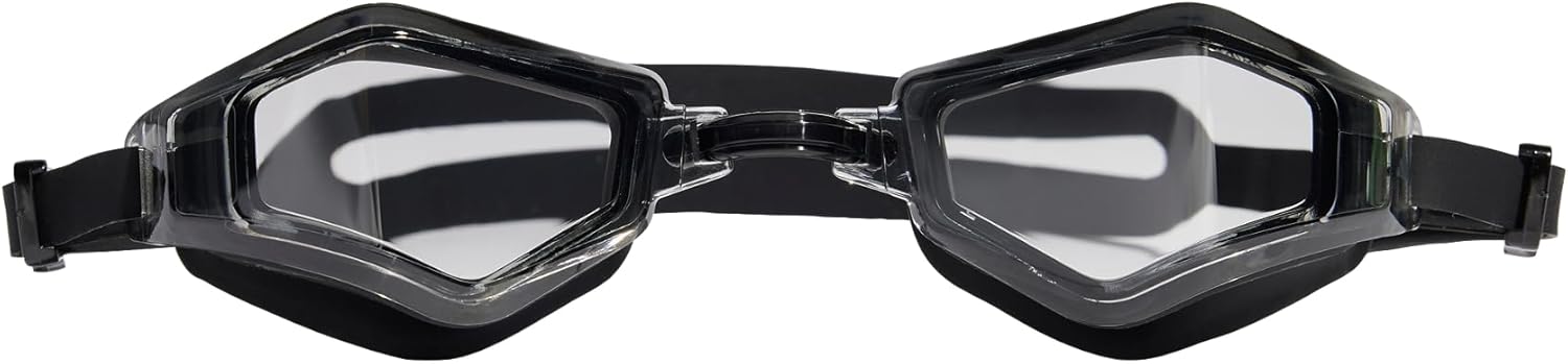 adidas Unisex - Adult Ripstream Starter Swim Goggles, Black/Silver Metallic, One Size