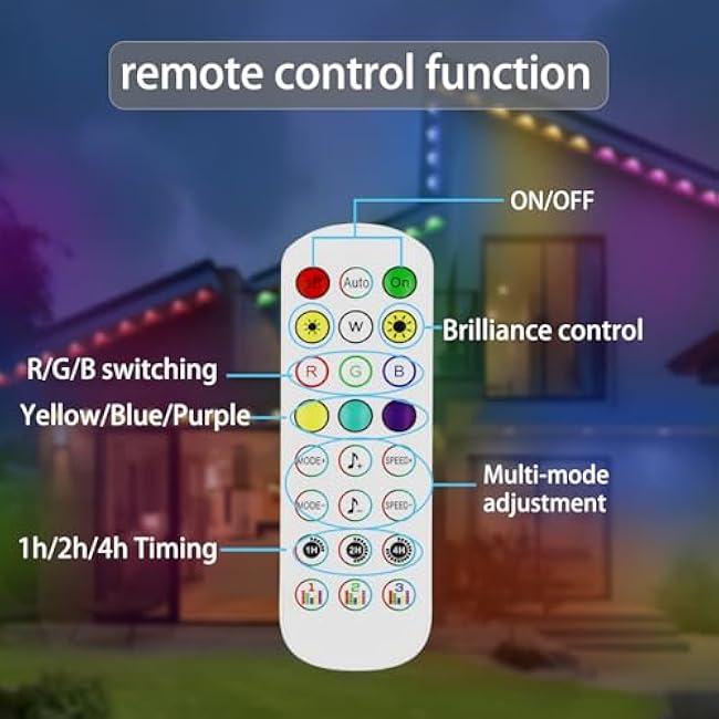 Permanent Outdoor Lights for House, RGBIC LED Lights for Daily and Accent Lighting, Smart RGB Eaves Lights 30leds, IP67 Waterproof for Outdoor DIY Decor, Holiday Decorations, Party, App/Remote Control