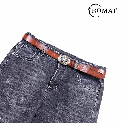 Western Belts for Women Turquoise Belts Cowgirl Belts Ladies Concho Belts Vintage Design Embossed Leathe4