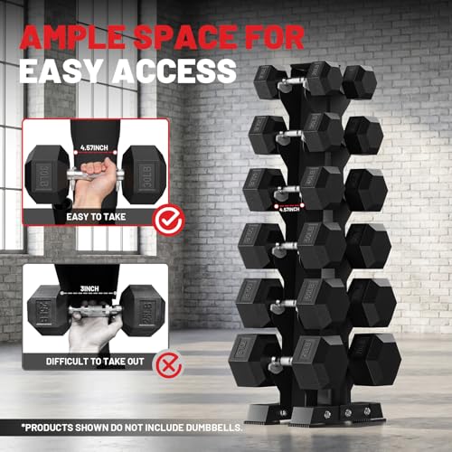 Image of A-Frame Dumbbell Stand, Dumbbell Barbell Storage & T Bar Row for Home Gym