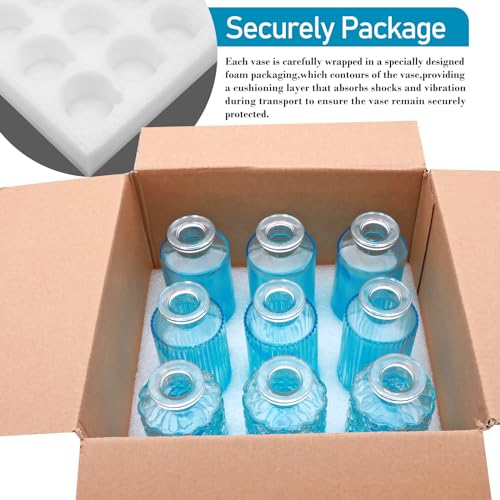 Brajttt Bud Vases for Flowers,Small Vintage Vase for Rustic Wedding Centerpieces,Mini Clear Bud Vases for Flowers,Small Flower Vase Suitable for Birthday Party,Anniversary,Wedding,Baby Shower (Clear) - Image 9