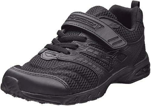 （09:00時点） [シュンソク] スニーカー キッズ 男の子 女の子 白 黒 通学靴 幅広 軽量 15~27cm 2E SJJ 0940 ブラック/ブラック 20.0 cm