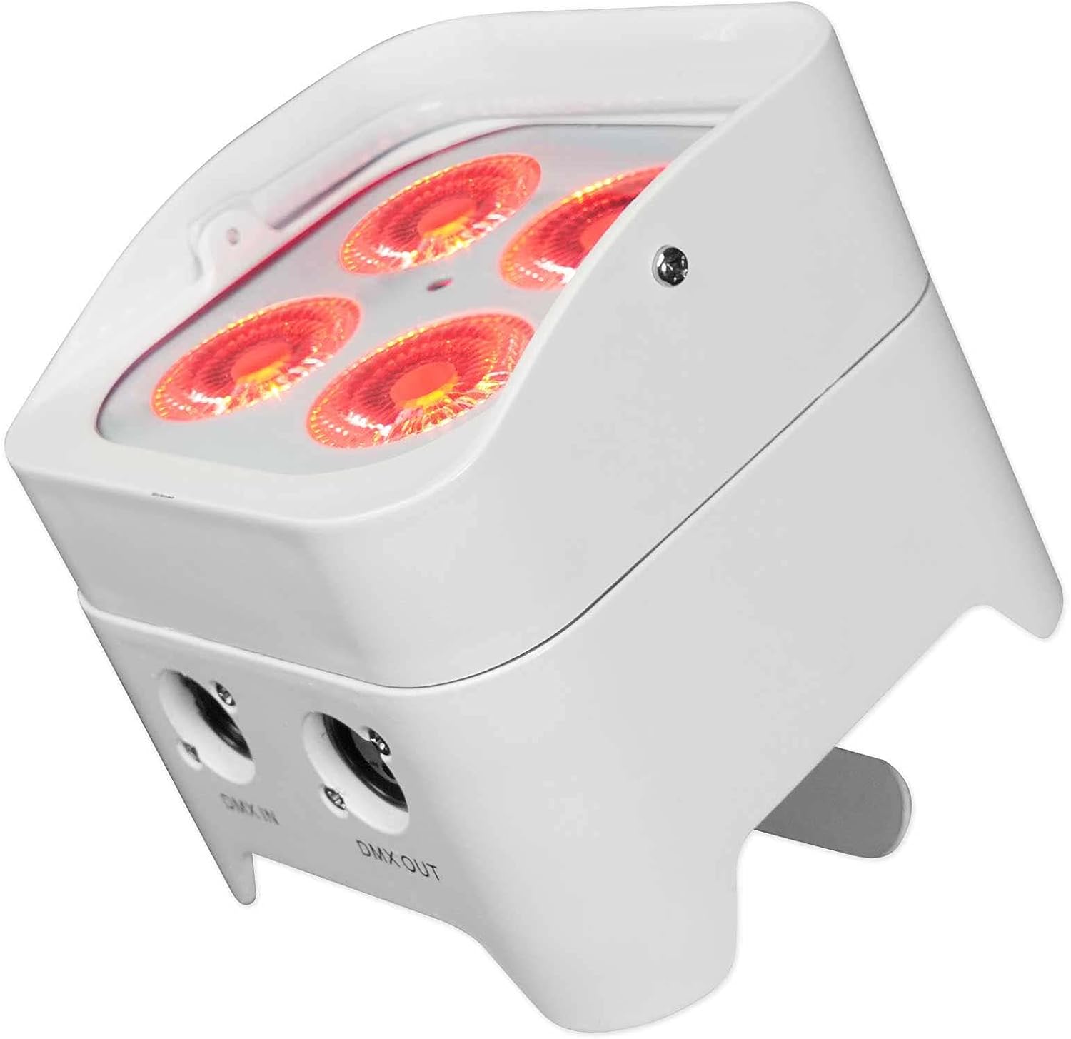 Rockville Best Pack 50 White (8) 24W Battery Wash Lights, Wireless DMX, RGBWA+UV, Charging Case, 8 Remotes, Long-Lasting Battery, for DJs and Event Lighting