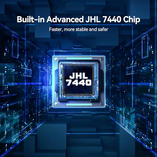 Minisopuru 40Gbps M.2 NVMe SSD Enclosure with Thunderbolt Cable, 8TB Thunderbolt NVME Enclosure for M1 M2 Pro/Max, USB4/3.2/3.1/3.0/2.0, Thunderbolt Enclosure Support 2280/2260/2242/2230 M & B+M-Key - Image 4