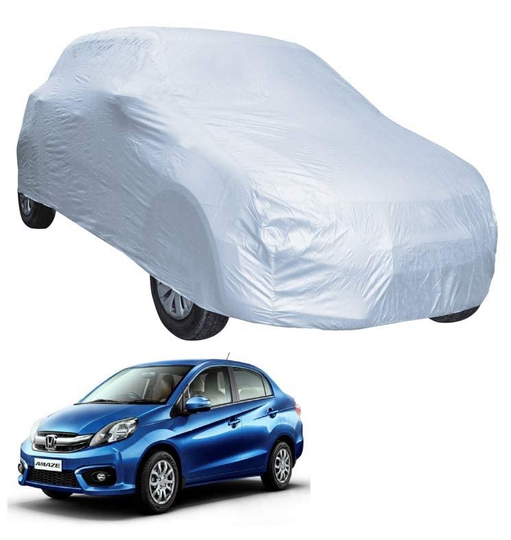 Image of Auto Hub Car Cover Compatible with Amaze Old with Weather Proof, Triple Stitched, Amaze Car Cover- Plain Silver