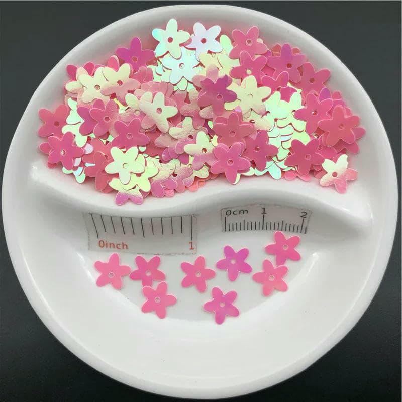 Paillettes plates transparentes AB de 10 mm avec trou central en forme de fleur, pour la couture, les mariages et autres créations vestimentaires (femmes et enfants). Poids : 150 g.