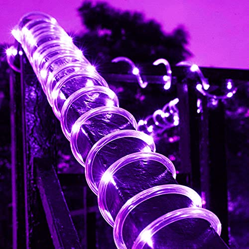 Guirlande Tube Lumineuse LED, 5M 50LED Guirlande Lumineuse Extérieure Tube 8 modes alimentés par USB Guirlandes lumineuses étanches pour Jardin, Patio, Noël (Mauve) Cover