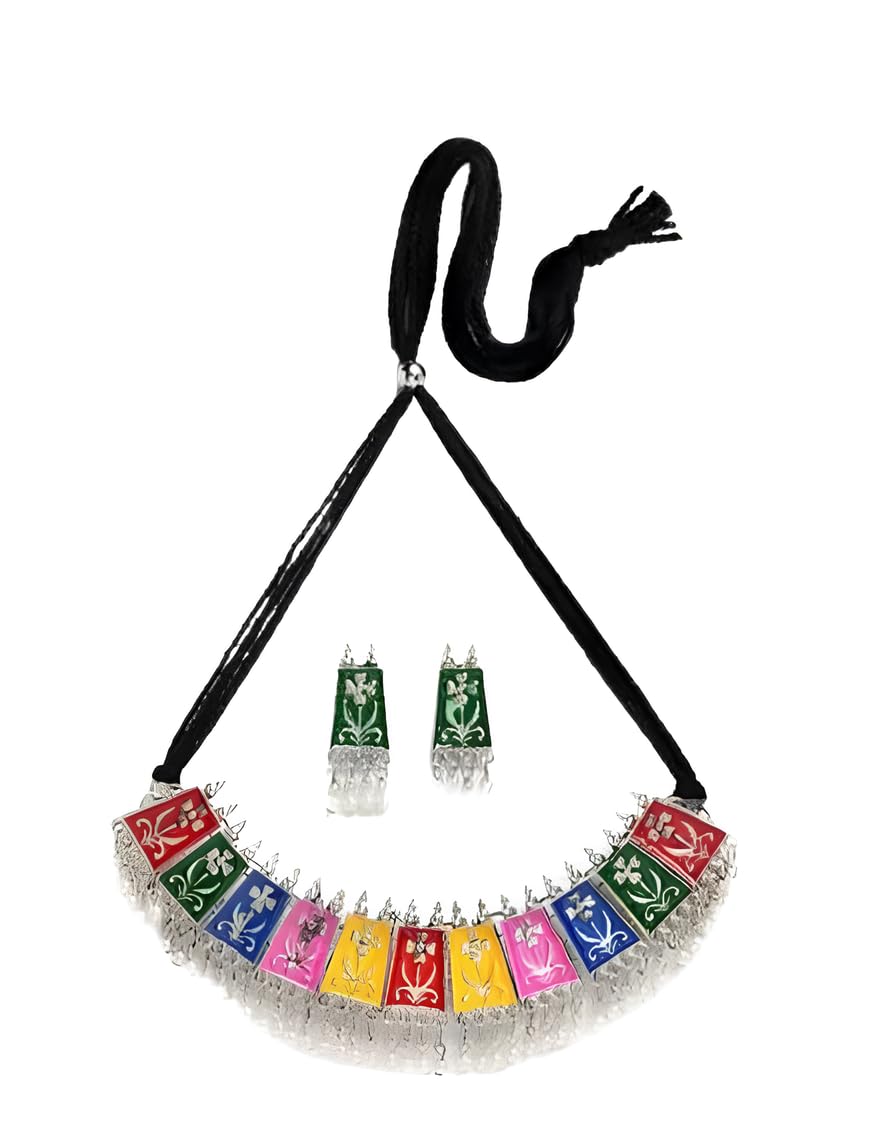 Batuliis online fashion Ethnic Traditional Oxidised Jewellery Set For Women Choker Long Necklace For Girls (B0CT93ND21) Amazon Price History, Amazon Price Tracker