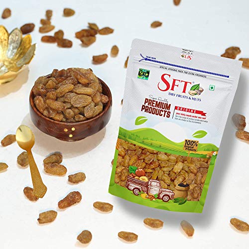 Image of SFT Raisins with Seeds Large Munakka Export Quality, King Size, 500g