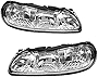 AUTOSAVER88 Headlight Assembly Compatible with 1997-2003 Chevy Malibu / 1997-1999 Oldsmobile Cutlass Chrome Housing Clear Lens (Passenger and Driver Side)