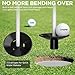 KINGTOP Golf Flagpole with Ball Retrieval, Portable Two-Section Design, Stylish Black & White Striped Coated - Perfect for Home Putting Greens & Golf Clubs, 1-Pack