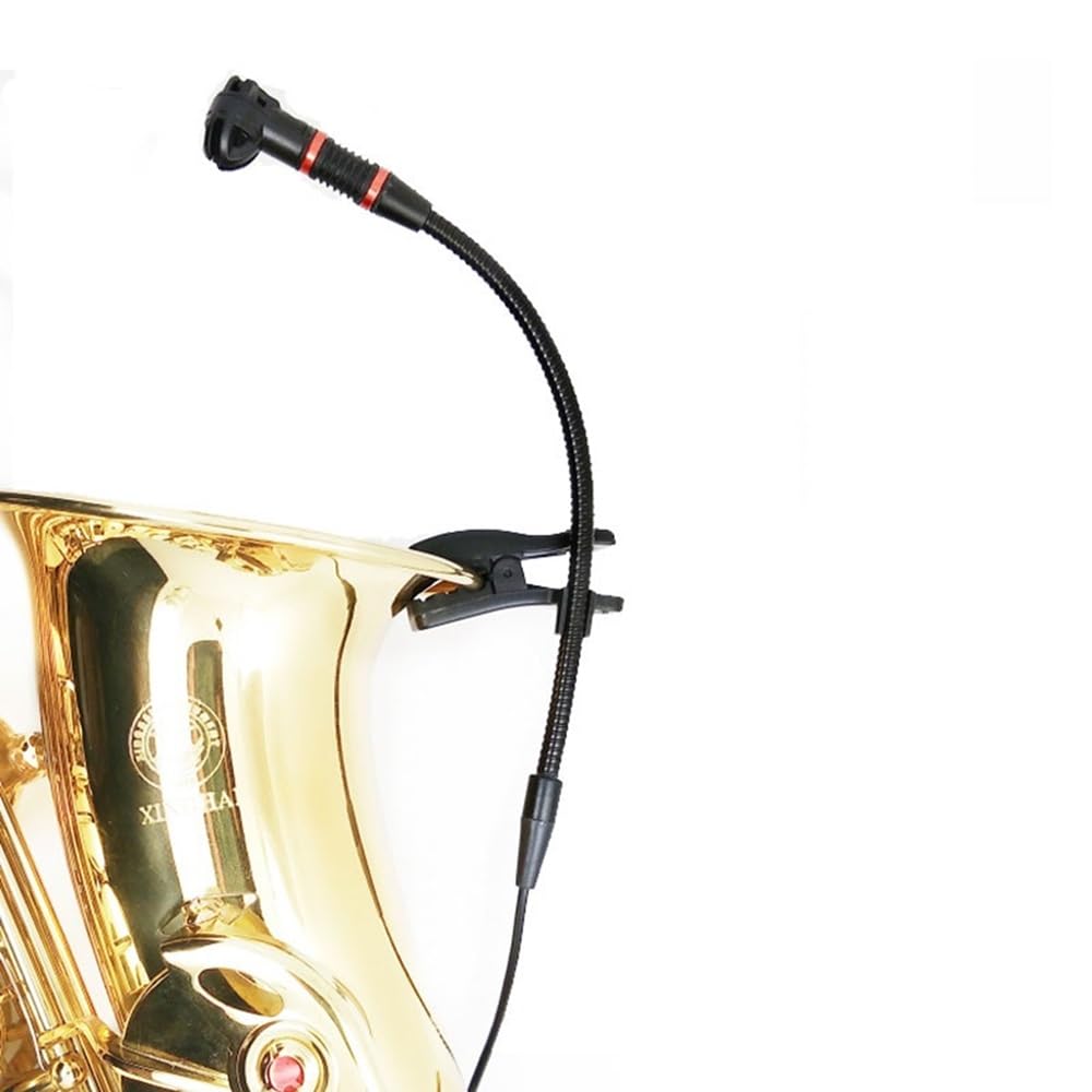 Generic Abrazadera para saxofón Behringer CB100, micrófono de instrumento de cuello de cisne condensador, clip de saxo duradero, accesorios de cabeza de saxo, abrazadera de plástico con diámetro de 5