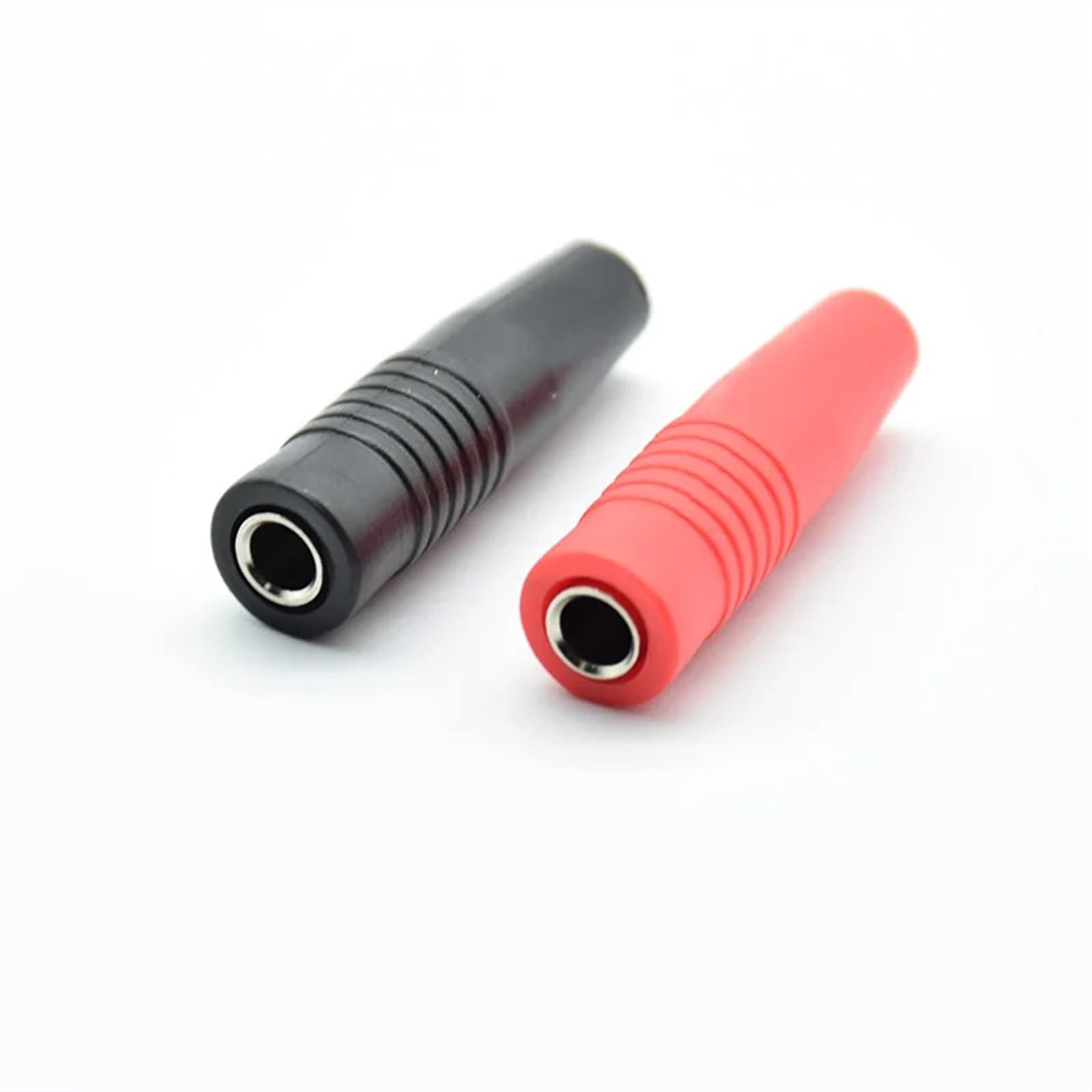 4 conectores de soldadura de cable hembra tipo banana de 4 mm (2 piezas rojo y 2 negros)