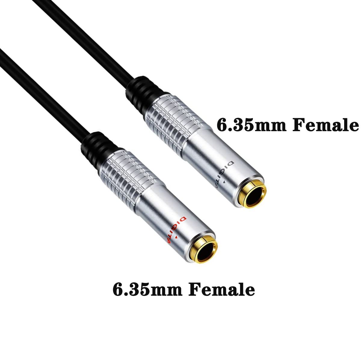 HTGuoji Cavo splitter a Y da 3,5 mm a doppio 6,35 mm, da maschio