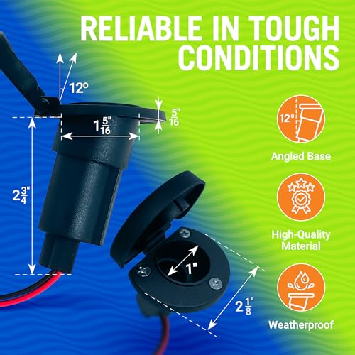 Image of Boat Stern Light Base, Navigation and Anchor Light Base Socket, 2-Pin Plug