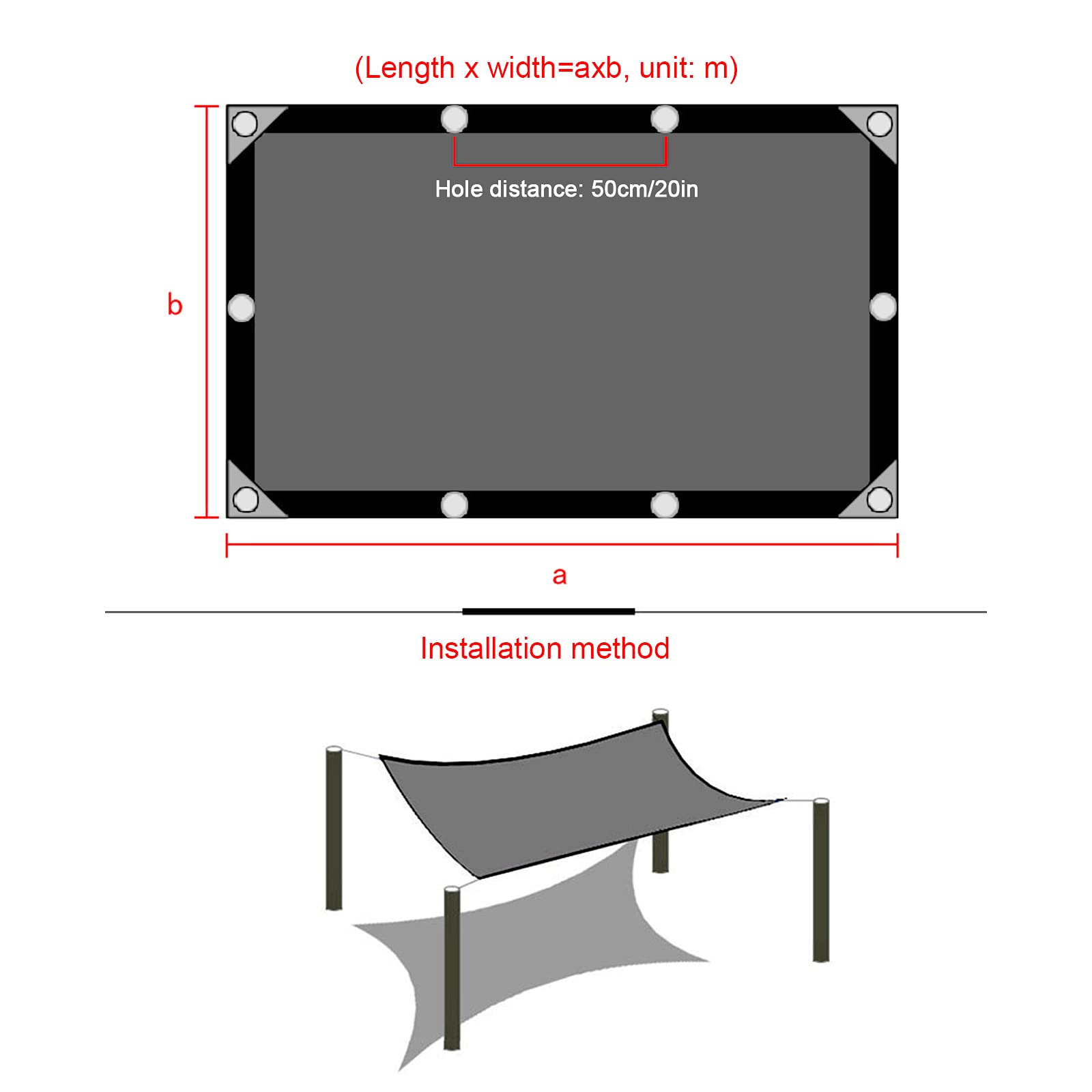 Cubierta de tela reflectante de aluminio e 99% de protección UV, lona de malla transpirable para invernadero y patio (2 x 8 m)
