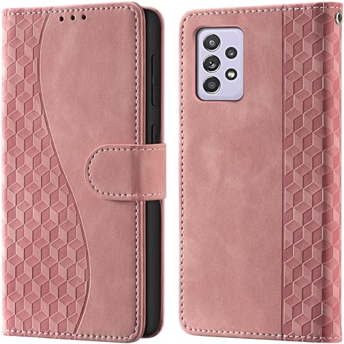 Flip Wallet Case For Samsung Galaxy A52 4G/5G PU Leather Pink