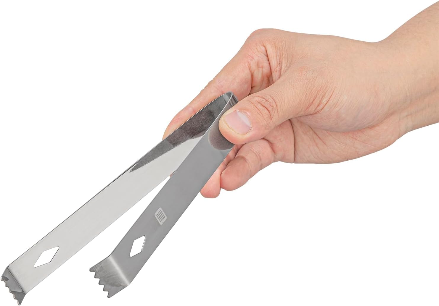 ProKitchen Stainless Steel Ice Tong Diamond for Cocktails - with Claw Grip Teeth, Ergonomic Grip Metal Tongs, Ice Picker for Bar and Home - Copper
