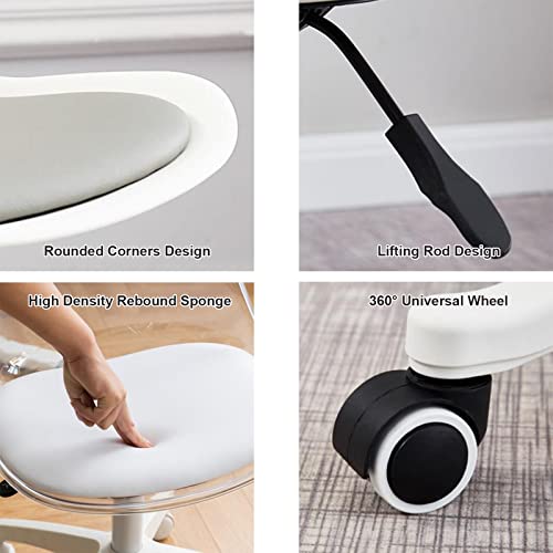 Chaise bureau moderne transparente esthétique minimaliste - 7