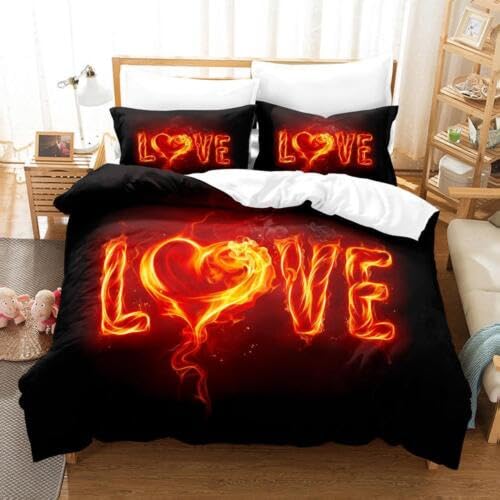 Parure de lit 220x240 douce en microfibre orange lavable et infroissable