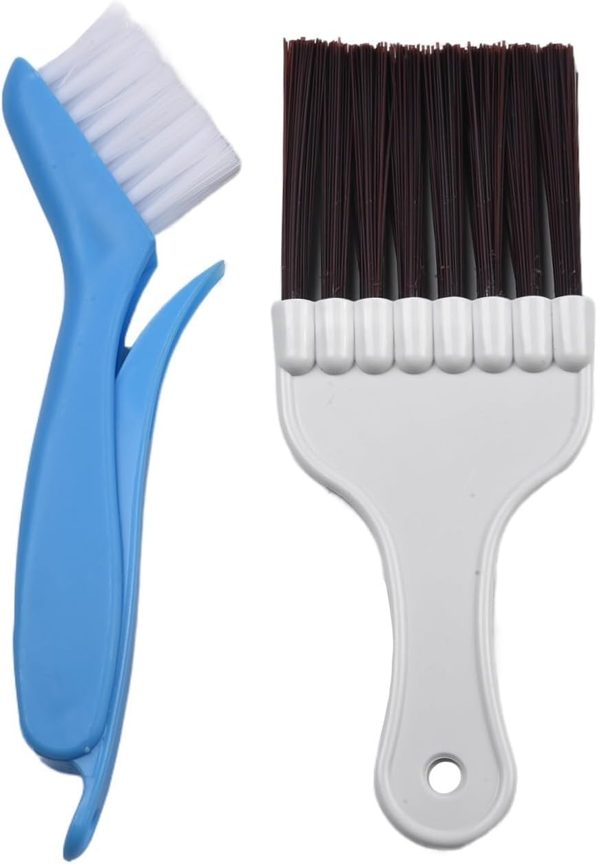 2PCS Metal Fin Coil Comb with Brush for Air Conditioner and Refrigerator Condenser and Evaporator Cleaning