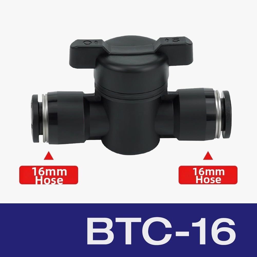 Válvula de Bola Neumática BUC10 10mm para Control de Aire, Conector para rápido Push to Connect, para racor para Manguera PU PA para pe PVC, 0-1 MPa(14)