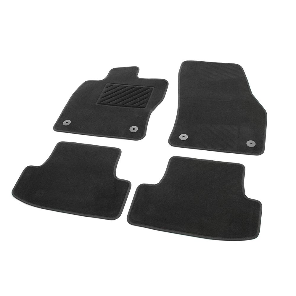 Volkswagen 2GA061404WGK textile floor mats, 4 x fabric mats, foot mats, velour, black