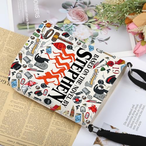 PWHAOO Book Inspired Gift Reading Enthusiasts Crossbody Bag Book Fan Travel Bag Horror Bookish Gift3