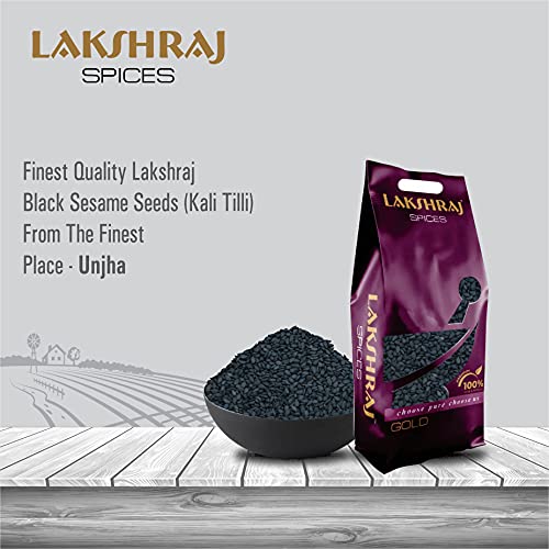 Image of LAKSHRAJ SPICES Black Sesame Seeds - 1 Kg | Kali Till