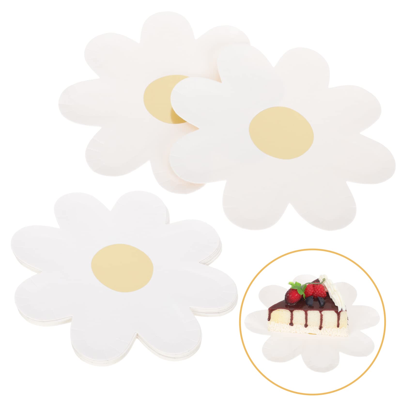 Mikinona Platos Desechables Forma De Flor De Vajilla Para Fiestas Bodas Y Celebraciones Resistentes Y Prácticos Para Cumpleaños 20 Piezas X 5