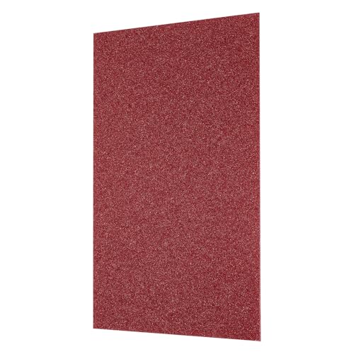 Image of MECCANIXITY 1 Pcs Red Glitter Acrylic Sheets 1 /8 inch Thickness 12 inch x 8 inch Glossy PMMA Fluorescent Plastic Sheets Extruded Translucent Blanks for DIY Art Crafting Laser Cutting & Engraving