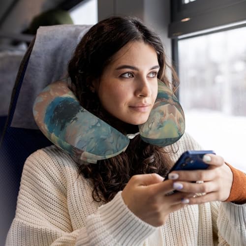 Almohada de espuma viscoelástica U para viaje miniatura 5