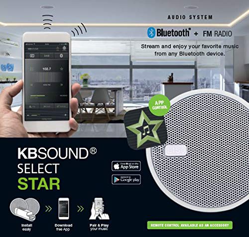 Miniatura 6 de KBSound EISsound 50804 Star Space - Amplificador Bluetooth, dos altavoces de 0.5 pulgadas, color blanco