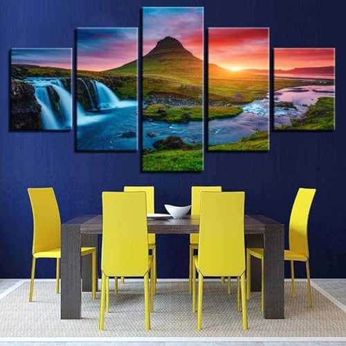 Impression sur toile giclée haute définition | Grand paysage de rivière avec cadre