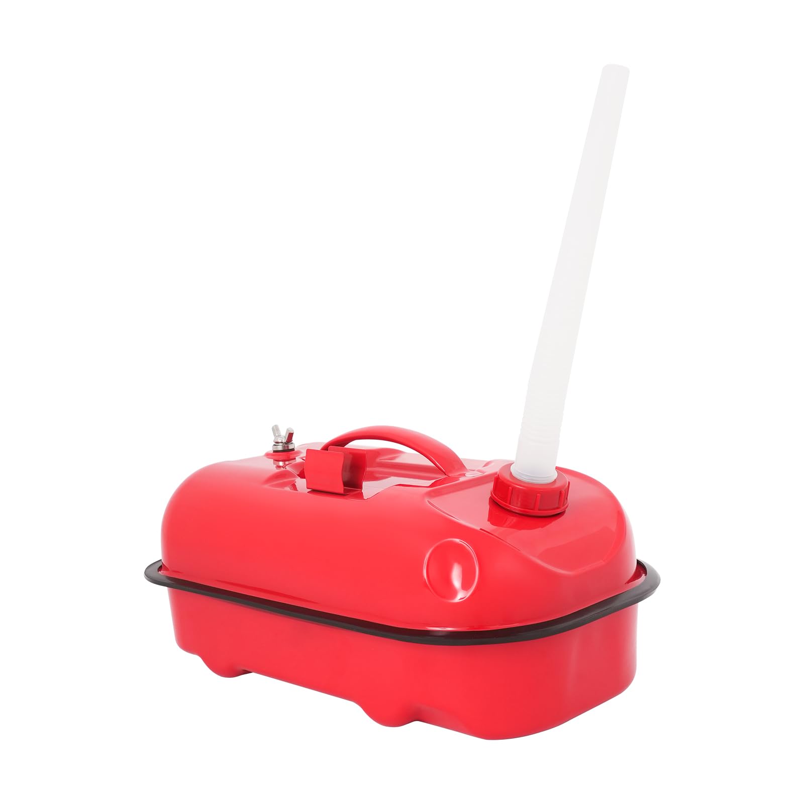 Bidón de gasolina rojo – Depósito de gasolina, robusto y denso bidón de combustible con asa de transporte y accesorio de depósito – Bidón universal para coche, moto, barco (20L/10L, 4.4/2.2 galones