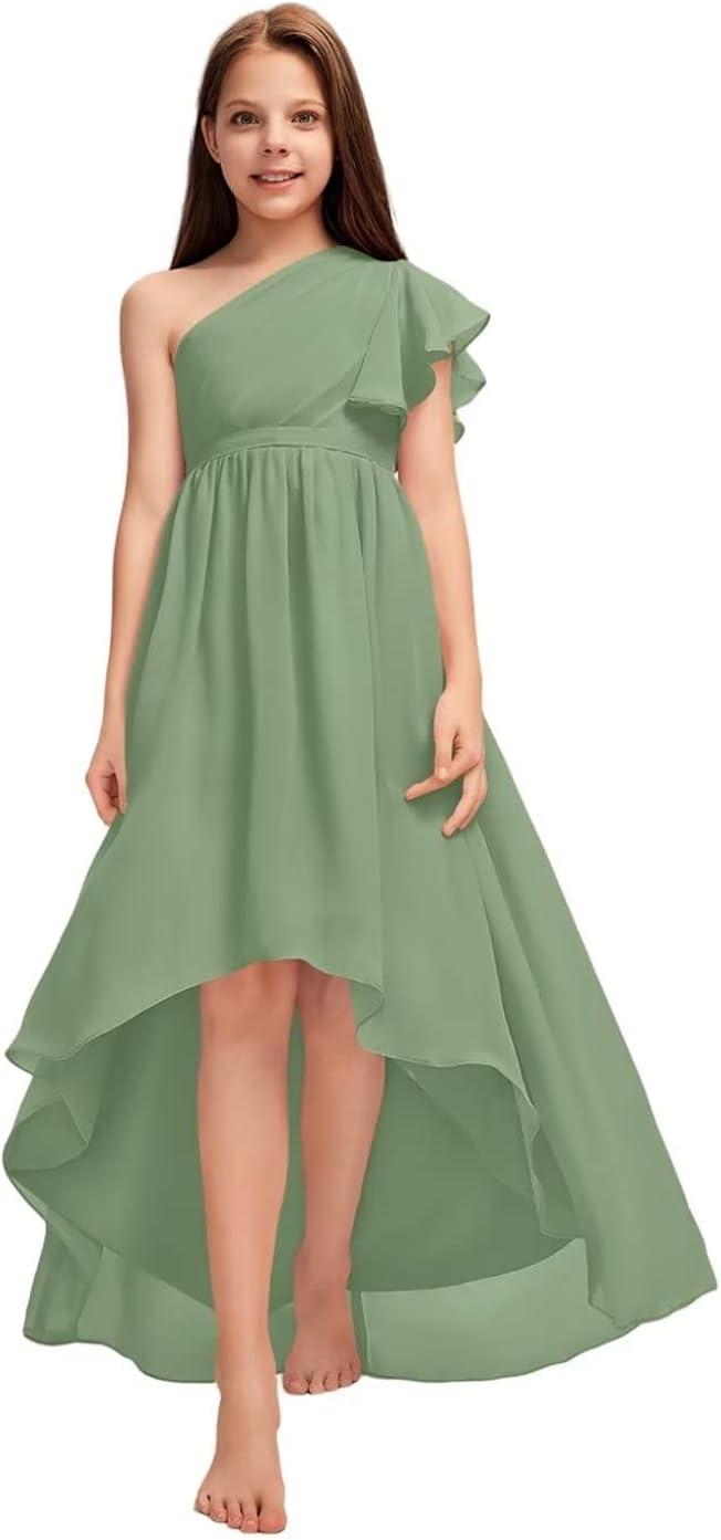 Kismissal OneShoulder Junior Bridesmaid Dresses