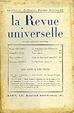  LA REVUE UNIVERSELLE TOME 22 N°12 - René BENJAMIN. La Prodigieuse vie d’Honoré deBalzac. V.Gonzague TRUC . Notre culture.Emile GABORY. Gilles de Raiz est-il coupable ?Frédéric PLESSIS. Le Clos-Varin ( roman). I.LES IDÉES & LES FAITS