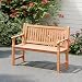 COSTWAY Gartenbank Holz, Holzbank wetterfest, 2-Sitzer Sitzbank, Balkonbank mit Armlehnen, Terrassenbank, Parkbank für Garten, Balkon, Terrasse, 115 x 54 x 89 cm