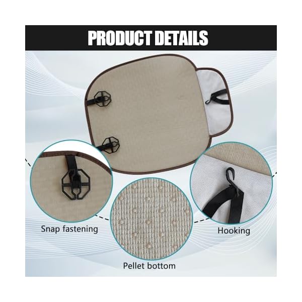 ASUBHA Car Seat Bottom Cover, Front Driver or Passenger Seat Cushion with Pocket, Universal Breathable Comfort Auto Seat Protector Mat, Car Accessories for Truck, SUV, Van - Image 7