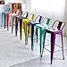 Stools with Back Metal Chairs 24 Inch 30 Stool Home Dining Heavy Duty Breakfast for Kitchen Island (Color : Yellow, Size 75cm/29.5inch) (Pink 65cm/25.5inch)