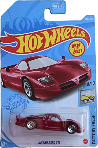 Hot Wheels Nissan R390 GTI, escala 1:64, rojo miniatura 1