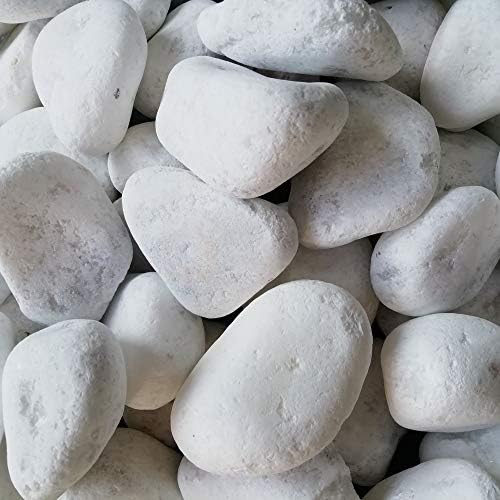 Thassos Decorative Stones Natural Marble Extra White PEBBLES 20 Kilo
