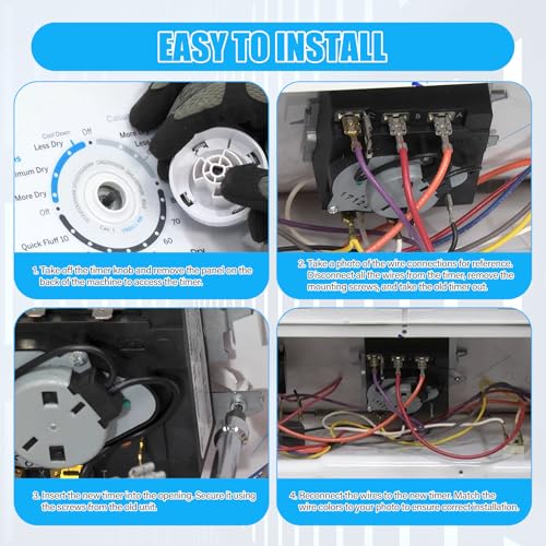 Temporizador de secadora WE04X20415 repuesto compatible con modelos GE Hotpoint 7
